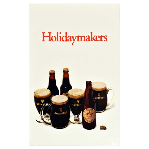 130 - Advertising Poster Guinness Holiday Makers Beer Stout. Original vintage advertising poster - Holiday... 
