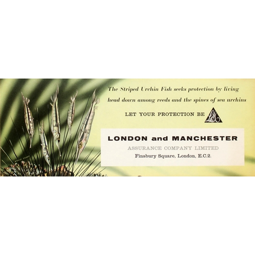 138 - Advertising Poster Striped Urchin Razorfish London Manchester Assurance. Original vintage advertisin... 
