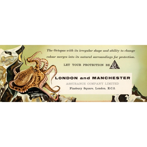 139 - Advertising Poster Octopus London Manchester Assurance. Original vintage advertising poster for the ... 