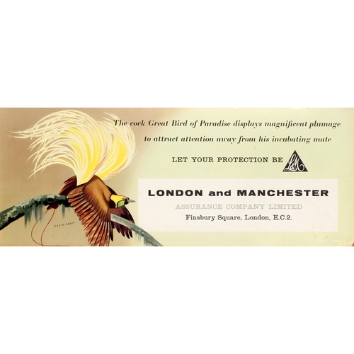 141 - Advertising Poster Great Bird of Paradise London Manchester Assurance. Original vintage advertising ... 