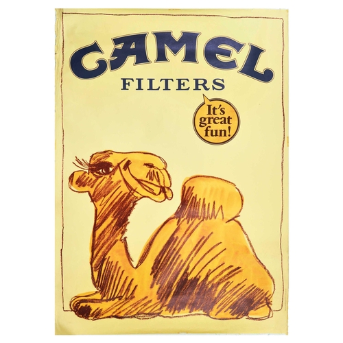 142 - Advertising Poster Camel Filters Cigarette Tobacco Smoking. Original vintage advertising poster for ... 