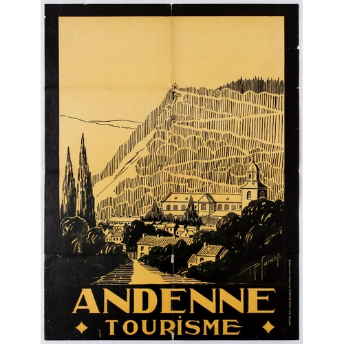 209 - Travel Poster Andenne Belgium Walloon Namur. Travel Advertising Poster - Andenne Tourisme. Andenne i... 