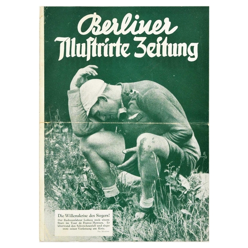 21 - Advertising Poster Berliner Illustrierte Zeitung Leducq Tour de France. Original vintage advertising... 