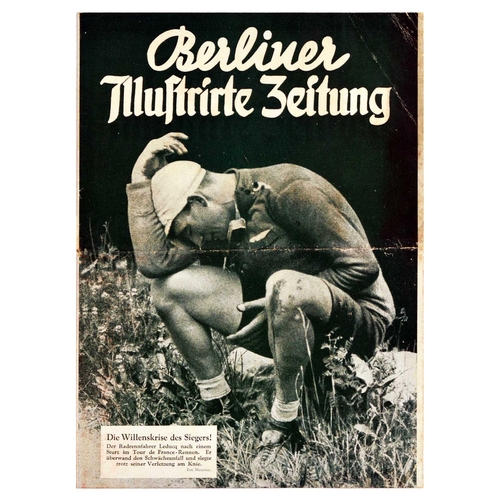 23 - Advertising Poster Berliner Illustrierte Zeitung Leducq Tour de France. Original vintage advertising... 