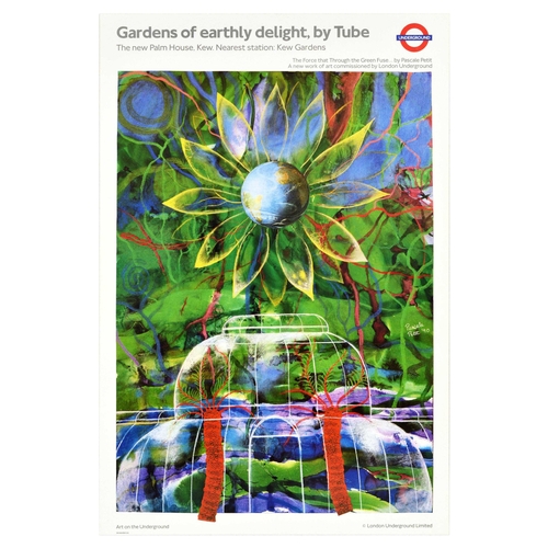 252 - Travel Poster LT London Underground Kew Gardens Pascale Petit. Original vintage travel poster by Lon... 
