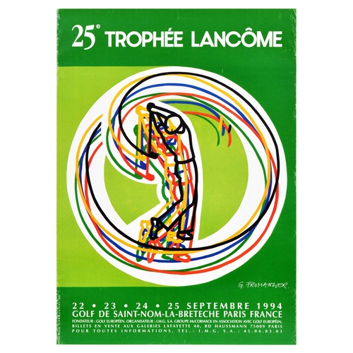 285 - Sport Poster Set Trophee Lancome Golf Tournament France. Set of 4 original vintage sport posters Tro... 