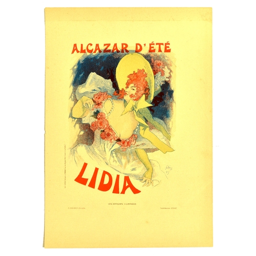 3 - Advertising Poster Alcazar D'Ete Lidia Music Hall Paris Cheret. Original antique advertising poster ... 