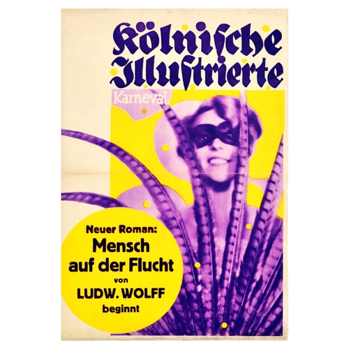 30 - Advertising Poster Kolnische Illustrierte Carnival Karneval Ludw Wolff. Original vintage advertising... 