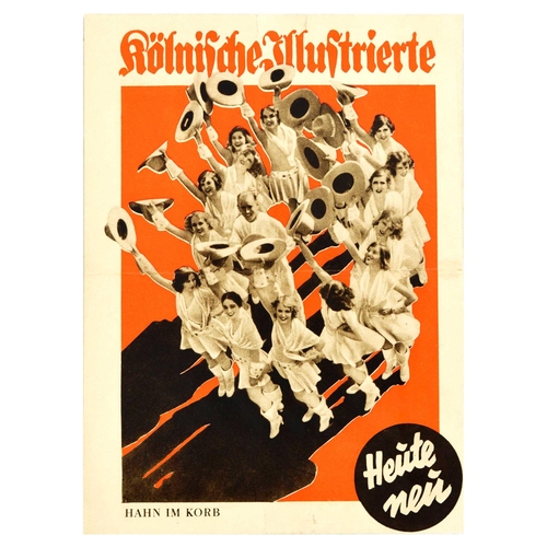 32 - Advertising Poster Kolnische Illustrierte Hahn Korb. Original vintage advertising poster for Kolnisc... 