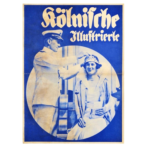 33 - Advertising Poster Set Kolnische Berliner Illustrierte Zeitung Zeppelin Woman Pilot. Set of 10 origi... 