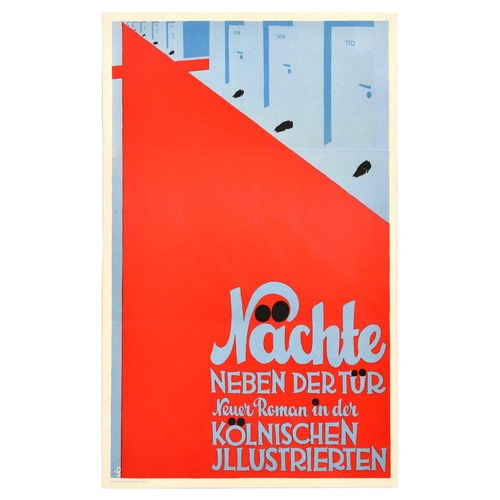 56 - Advertising Poster Bauhaus Novel Newspaper Koln Kolnische Illustrierte Zeitung. Original vintage Bau... 