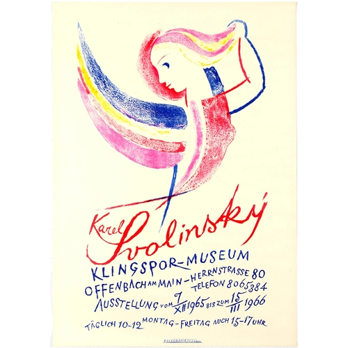 84 - Advertising Poster Karel Svolinsky Art Exhibition. Original vintage advertising poster for Karel Svo... 