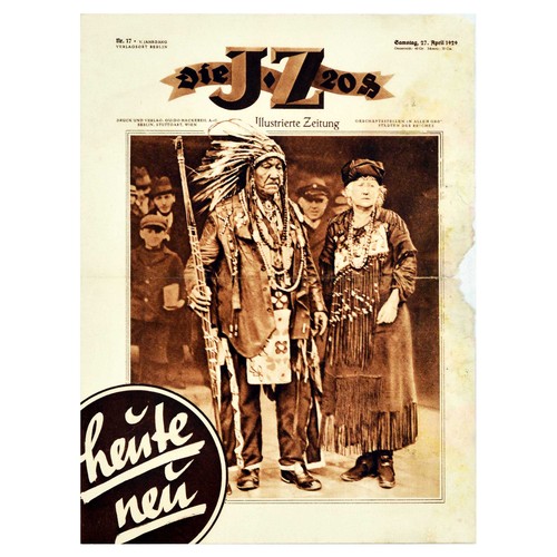 39 - Advertising Poster Set Die Illustrirte Zeitung Magazine King Alfonso Native Americans Abdul Hamids. ... 
