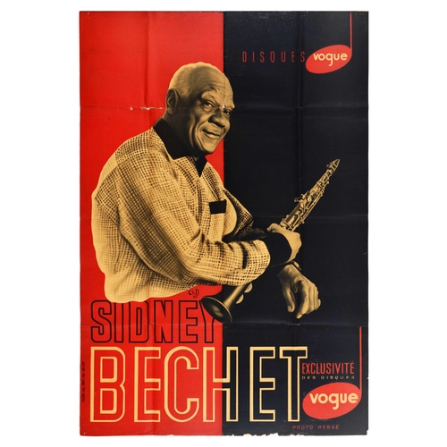 14 - Advertising Poster Sidney Bechet Vogue Jazz Music Concert Saxophone. Original vintage jazz music adv... 