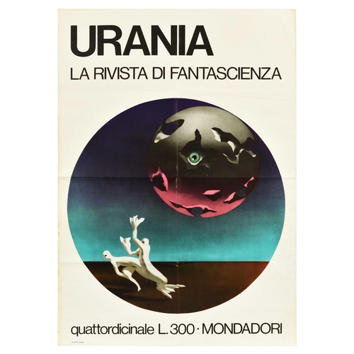 18 - Advertising Poster Urania SciFi Magazine Italy Science Fiction Fantasy. Original vintage advertising... 