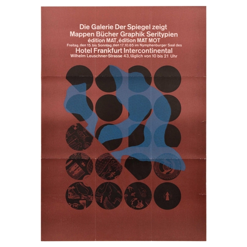 30 - Advertising Poster Die Galerie Der Spiegel Abstract Art Exhibition. Original vintage advertising pos... 
