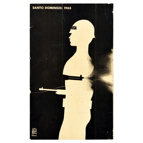 351 - Propaganda Poster OSPAAAL Santo Domingo 1965 Dominican Republic. Original vintage propaganda poster ... 