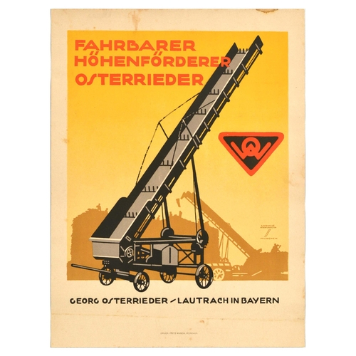 4 - Advertising Poster Georg Osterrieder Lautrach Hohlwein. Original antique advertising poster for Geor... 