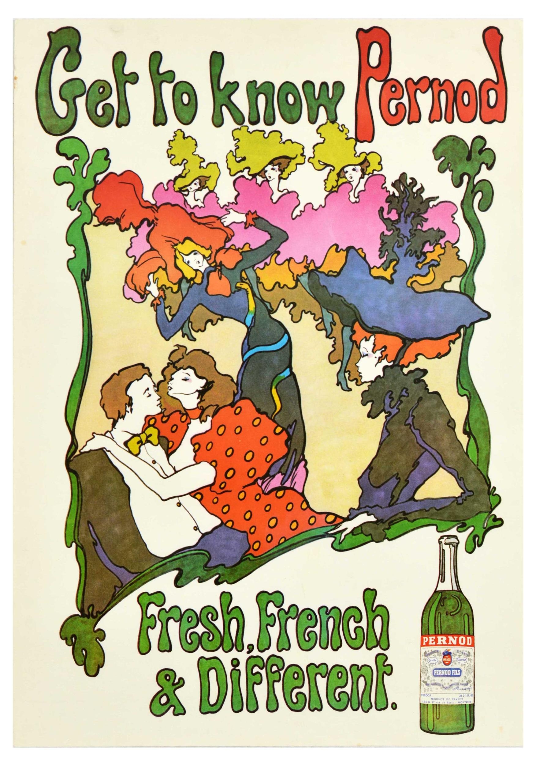 Advertising Poster Pernod Fils Absinthe Alcohol Drink Belle Epoque ...