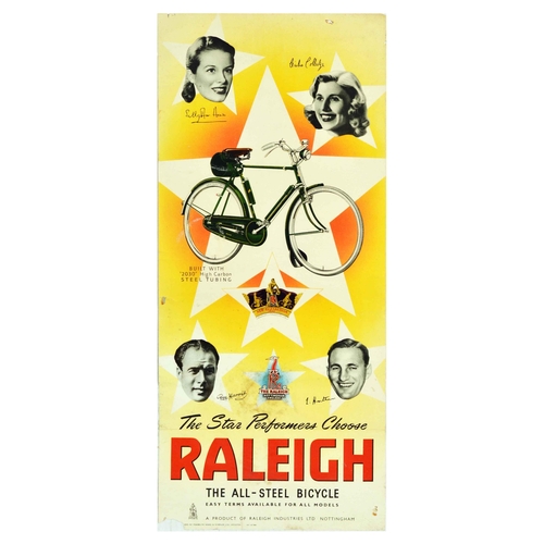 30 - Advertising Poster Raleigh All Steel Bicycle Star Performers. Original vintage advertising poster � ... 