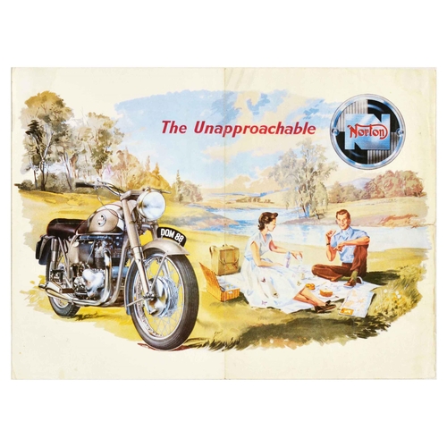 32 - Advertising Poster The Unapproachable Norton Motorcycle. Original vintage advertising poster for The... 