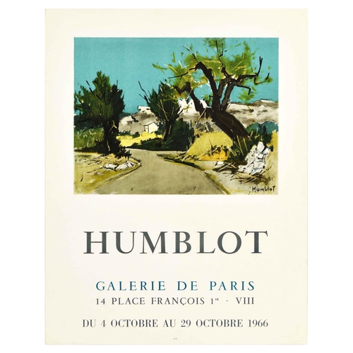 58 - Advertising Poster Robert Humblot Art Exhibition Galerie De Paris. Original vintage advertising post... 