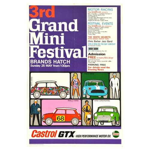 135 - Advertising Poster 3rd Grand Mini Festival Mod Culture. Original vintage advertising poster promotin... 