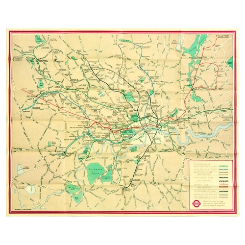 18 - London Underground Poster Transport Theatre Cinema Route Map . Original vintage London Transport Und... 