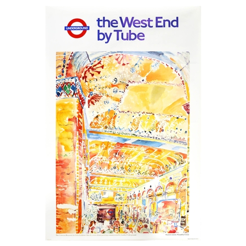 35 - London Underground Poster West End By Tube LT Criterion Brasserie. Original vintage London Undergrou... 
