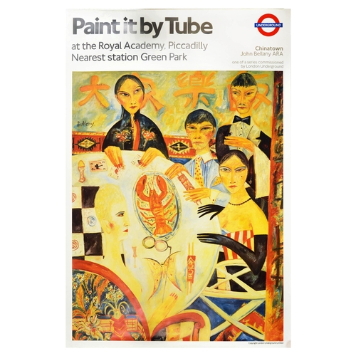 37 - London Underground Poster Chinatown John Bellany Paint it by Tube . Original vintage London Undergro... 