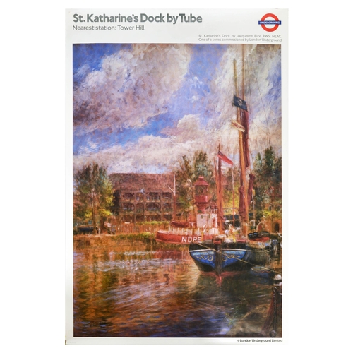40 - London Underground Poster St Katharine Dock Jacqueline Rizvi. Original vintage London Underground po... 