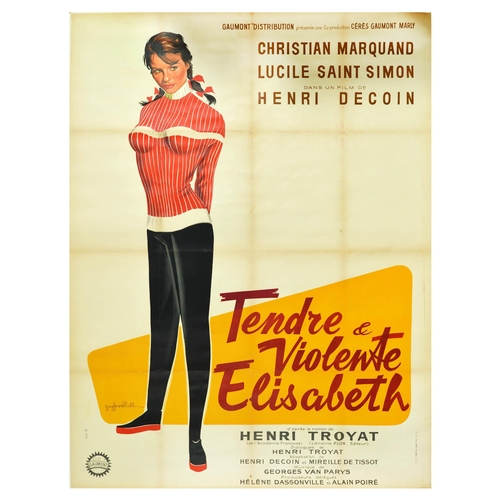 427 - Film Poster Tendre Et Violente Elisabeth Drama Comedy French. Original vintage movie poster for Tend... 