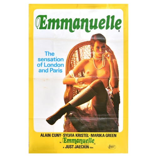 434 - Film Poster Emmanuelle French Drama Erotic X Rated. Original vintage movie poster for Emmanuelle, a ... 