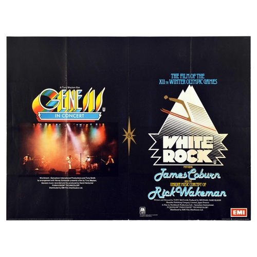 435 - Film Poster Genesis Concert White Rock Winter Olympic Games. Original vintage double feature movie p... 