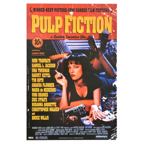 447 - Film Poster Pulp Fiction Tarantino Thurman Crime. Commercial poster printed for sale to the public f... 