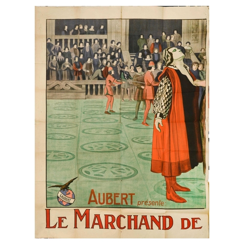 24 - Advertising Poster Le Marchand Venice Merchant . Incomplete poster,left part of two sheet poster. Or... 