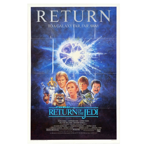 455 - Movie Poster Star Wars Return Of The Jedi George Lucas. Original vintage movie poster for the re-rel... 