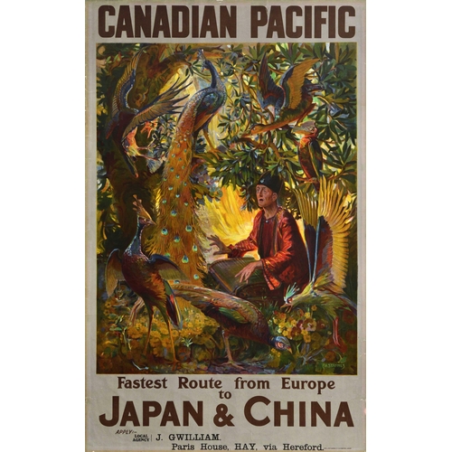 116 - Travel Poster Canadian Pacific Japan And China. Original vintage travel poster for Canadian Pacific ... 