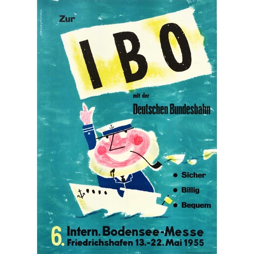 130 - Travel Poster DB International Lake Constance Fair. Original vintage travel poster - zur IBO mit der... 