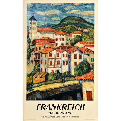 131 - Travel Poster Baskenland Basque Country France SNCF. Original vintage railway travel poster for Fran... 