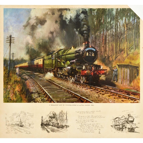164 - Travel Poster Cathedrals Express Chipping Campden Bank. Original vintage travel poster - A Thoroughb... 