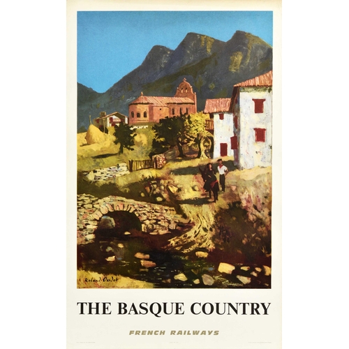 175 - Travel Poster Basque Country French Railways Roland Oudot. Original vintage French Railways travel p... 