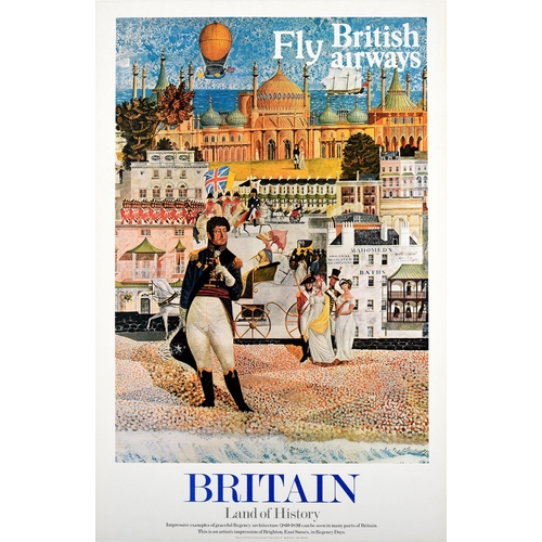176 - Travel Poster Britain Land Of History British Airways Brighton. Original vintage travel poster - Bri... 