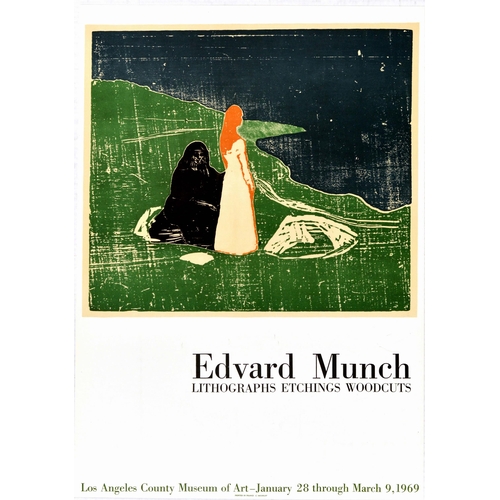 83 - Advertising Poster Edvard Munch Lithographs Etchings Woodcuts. Original vintage advertising poster f... 