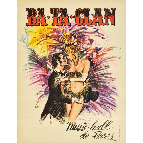 86 - Advertising Poster Ba Ta Clan Burlesque Music Hall. Original vintage advertising poster for a cabare... 