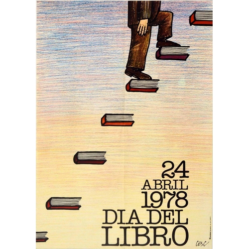 97 - Advertising Poster Book Day Barcelona Spain. Original vintage advertising poster - 24 April 1978 Boo... 