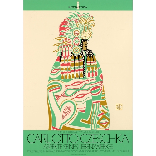 98 - Advertising Poster Carl Otto Czeschka Anniversary Exhibition. Original vintage advertising poster in... 