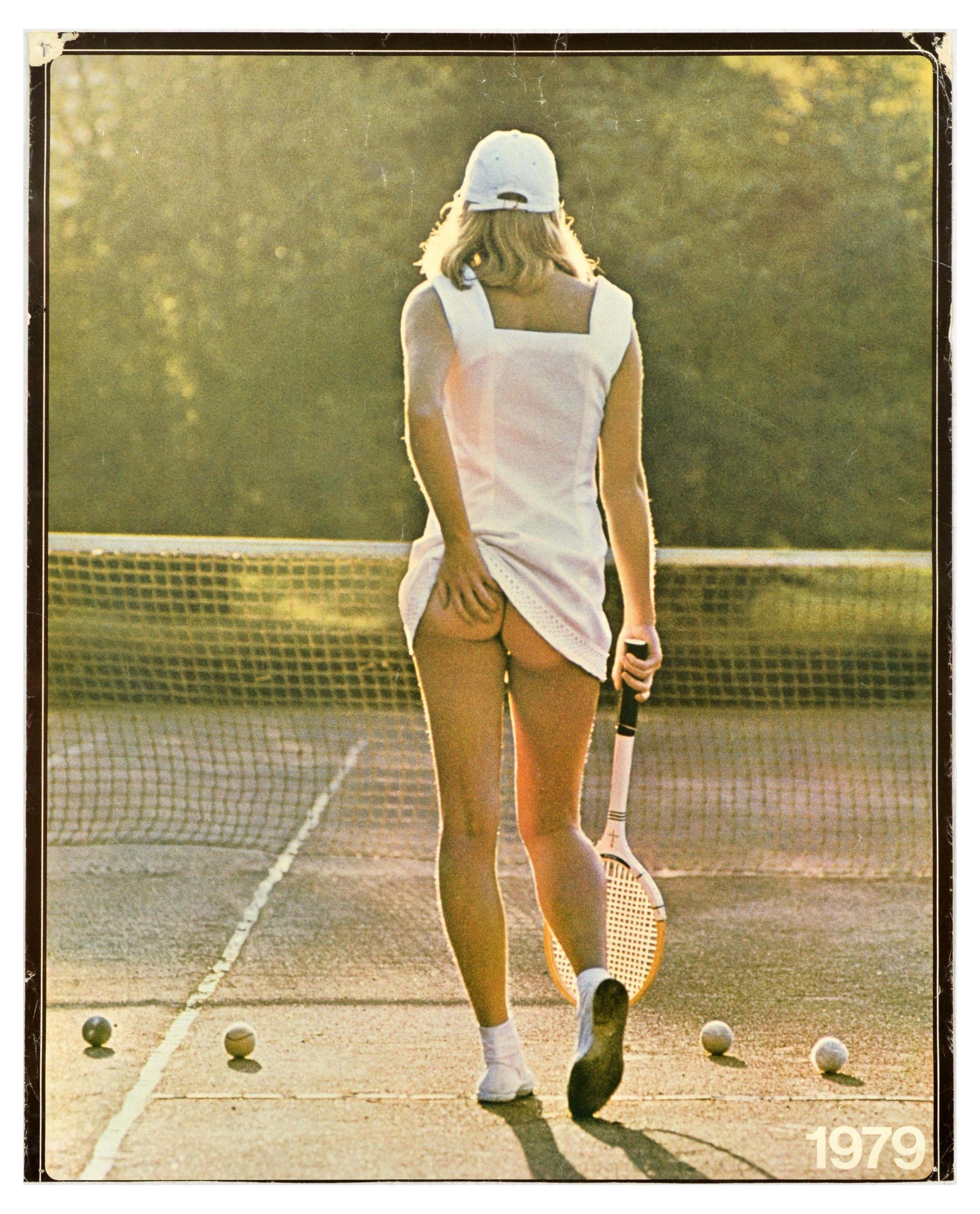 Advertising Poster Tennis Girl Athena Nude Erotic. Original vintage poster  featuring the iconic Tenn