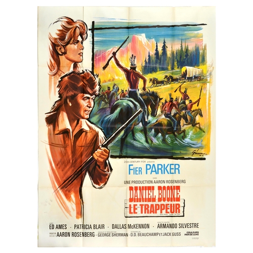 436 - Movie Poster Daniel Boone Frontier Trail Rider Western. Original vintage movie poster for Daniel Boo... 