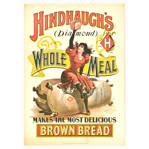 100 - Advertising Poster Hindhaughs Diamond Wholemeal Bread Food. Vintage reproduction of an 1890s Hindhau... 